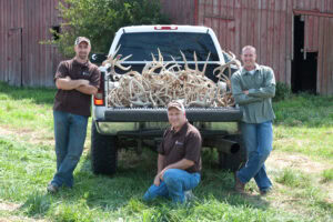 Scott, Don and Toby with antlers
