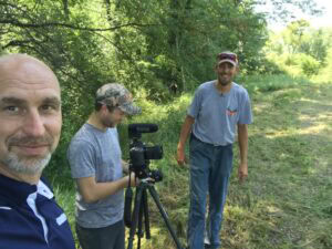 In the field with the camera
